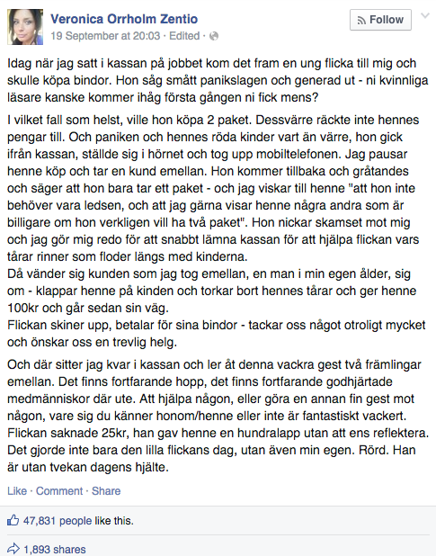 vardagshjälte, Sverige, vardagskärlek